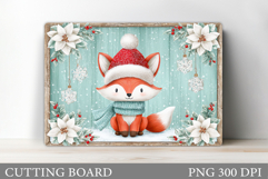 Christmas Fox Cutting Board. Christmas Cutting Board Design Product Image 1