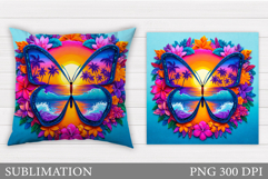 Butterfly Pillow Design. Butterfly Sublimation Product Image 1