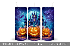 Halloween Pumpkin Tumbler Wrap. Halloween Tumbler Design Product Image 1