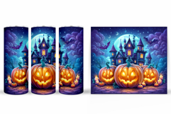 Halloween Pumpkin Tumbler Wrap. Halloween Tumbler Design Product Image 2
