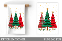 Christmas Tree Kitchen Towel. Christmas Deer Kitchen Towel Product Image 1