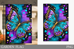 Butterfly Garden Flag Design. Flowers Garden Flag Product Image 1
