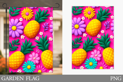 Pineapple Garden Flag Design. Summer Garden Flag Sublimation Product Image 1