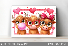 Valentines Cow Cutting Board. Valentines Cutting Board Product Image 1