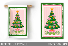 Christmas Tree Kitchen Towel. Christmas Kitchen Towel Design Product Image 1