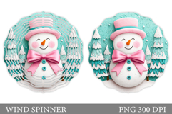 Christmas Wind Spinner. Cute Snowman Wind Spinner Design Product Image 1