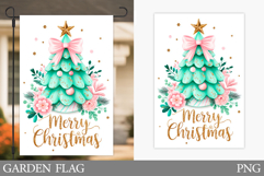 Christmas Tree Garden Flag. Christmas Garden Flag Design Product Image 1