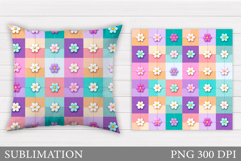 Flowers Pillow Design. Floral Pillow Sublimation Product Image 1