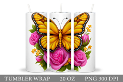 Butterfly Tumbler Sublimation. Butterfly Sublimation Product Image 1