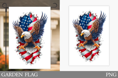 Patriotic Eagle Garden Flag. Patriotic Garden Flag Design Product Image 1
