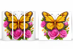 Butterfly Tumbler Sublimation. Butterfly Sublimation Product Image 2