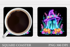 Halloween Ghost Teacher Coaster. Cute Ghost Coaster Design Product Image 1
