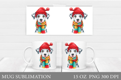 Christmas Dog Mug Design. Christmas Mug Sublimation Product Image 1