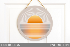 Sun Door Sign Sublimation. Sea Door Sign Design Product Image 1