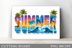 Summer Cutting Board Design. Summer Sublimation Product Image 1