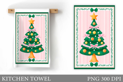 Christmas Tree Kitchen Towel. Christmas Kitchen Towel Design Product Image 1