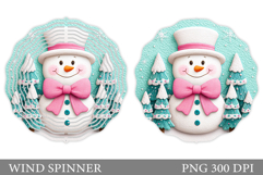 Cute Snowman Wind Spinner. Christmas Wind Spinner Design Product Image 1