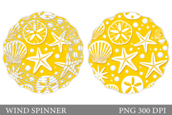 Starfish Wind Spinner Design. Starfish Sublimation Product Image 1