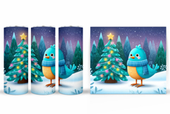 Christmas Bird Tumbler Design. Christmas Tumbler Sublimation Product Image 2