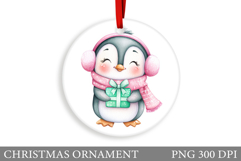 Cute Penguin Christmas Ornament. Christmas Ornament Design Product Image 1