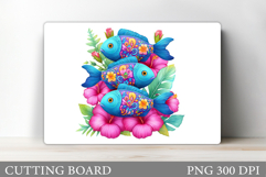 Fish Cutting Board Design. Fish Sublimation Product Image 1