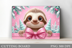 Christmas Sloth Cutting Board. Christmas Cutting Board Product Image 1