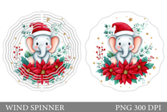 Cute Elephant Wind Spinner. Christmas Wind Spinner Design Product Image 1