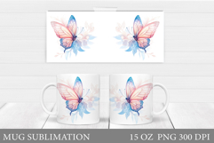 Butterfly Mug Design. Butterfliy Mug Sublimation Product Image 1