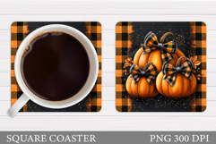 Fall Pumpkin Coaster. Fall Coaster Sublimation Product Image 1