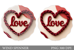 Love Wind Spinner Design. Valentines Wind Spinner Product Image 1