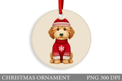 Cute Dog Christmas Ornament. Christmas Ornament Design Product Image 1