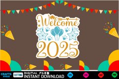 Happy new year sticker bundle Svg for Shirts 2025 New Year S Product Image 10