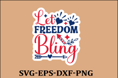 4th of July Sticker Svg Design, Patriotics Quotes Svg, 4t Product Image 1