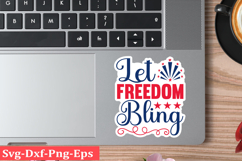 4th of July Sticker Svg Design, Patriotics Quotes Svg, Product Image 1