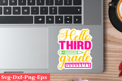 Back To School Sticker Svg Design School &amp; Teacher SVG Desig Product Image 1