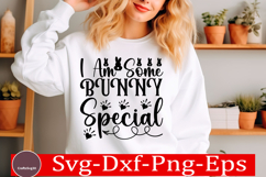 Happy Easter SVG Design Cute Easter Quotes SVG Bunny SVG Product Image 1