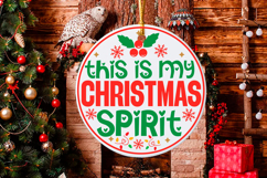 Christmas Round sign Svg Design Round Sign SVG quotes Product Image 1