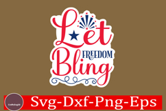 4th of July Sticker Svg Design, Patriotics Quotes Svg, Product Image 1