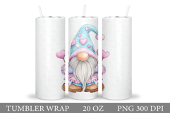 Valentines Gnome Tumbler. Valentines Tumbler Sublimation Product Image 1