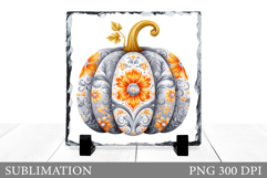 Fall Pumpkin Slate Sublimation. Autumn Sublimation Product Image 1