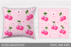 Cherry Pillow Design. Cherry Sublimation Product Image 1