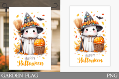 Ghost Garden Flag Design. Halloween Garden Flag Sublimation Product Image 1