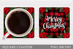 Merry Christmas Coaster. Christmas Coaster Sublimation Product Image 1