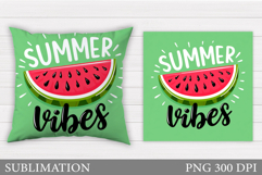 Watermelon Pillow Sublimation. Summer Pillow Design Product Image 1