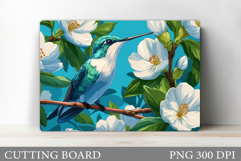 Hummingbird Cutting Board. Flowers Kitchen Cutting Board Product Image 1