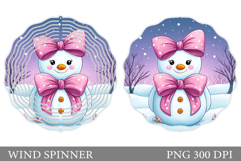Snowman Wind Spinner. Christmas Wind Spinner Sublimation Product Image 1