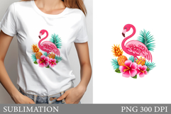 Flamingo T-Shirt Design. Flamingo Sublimation Product Image 1