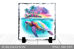 Turtle Sublimation. Turtle Slate Sublimation Product Image 1