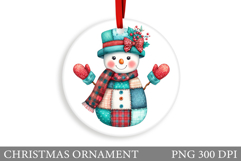 Snowman Christmas Ornament. Snowman Ornament Design Product Image 1
