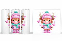 Valentines Cow Tumbler. Valentines Tumbler Sublimation Product Image 2